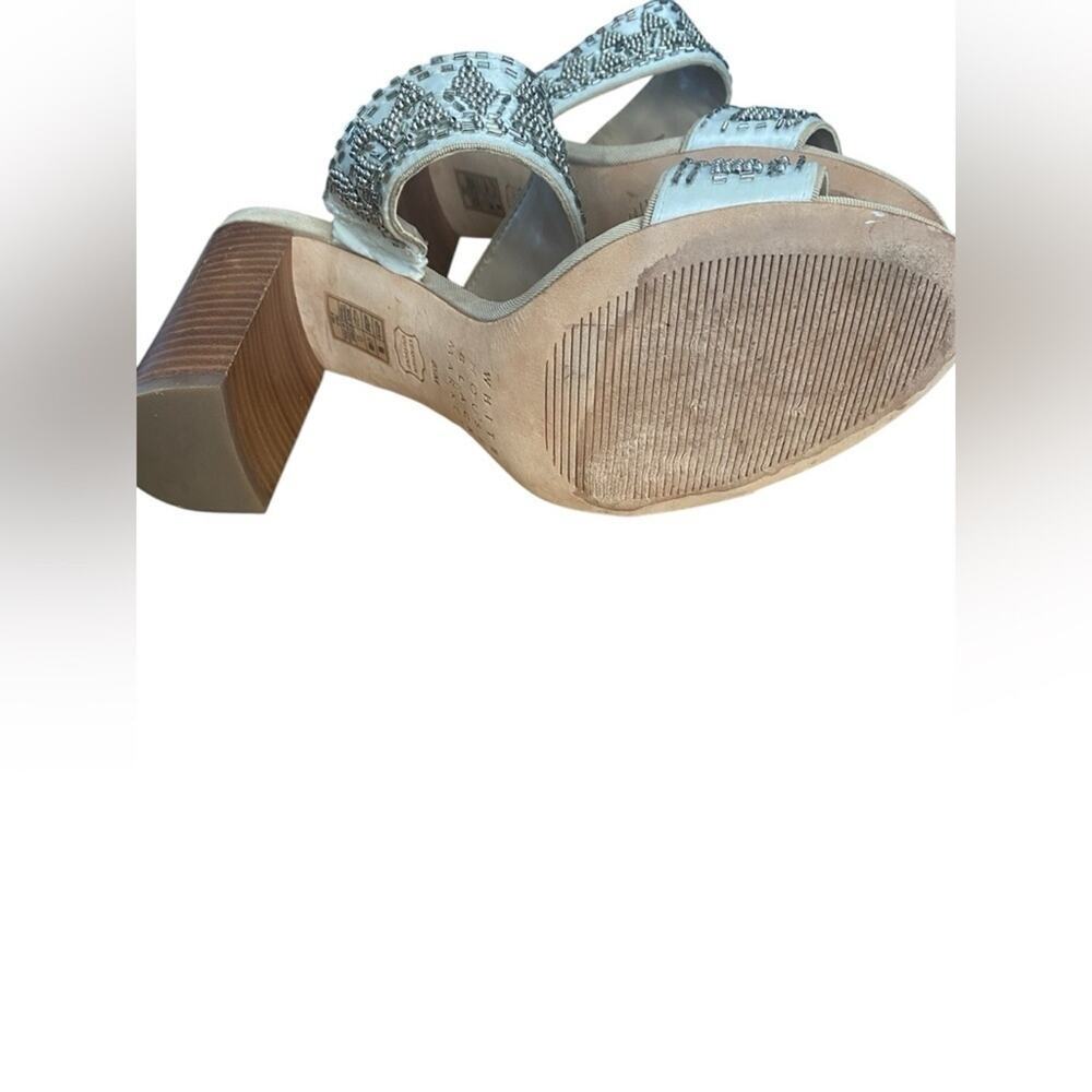 Elegant Satin Beaded Women's Sandals - Picture 2 of 2